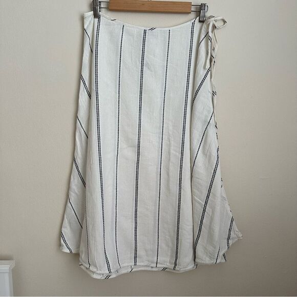 NWT Madewell Side-Tie Cover-Up Midi Skirt in Stripe M - Picture 4 of 8